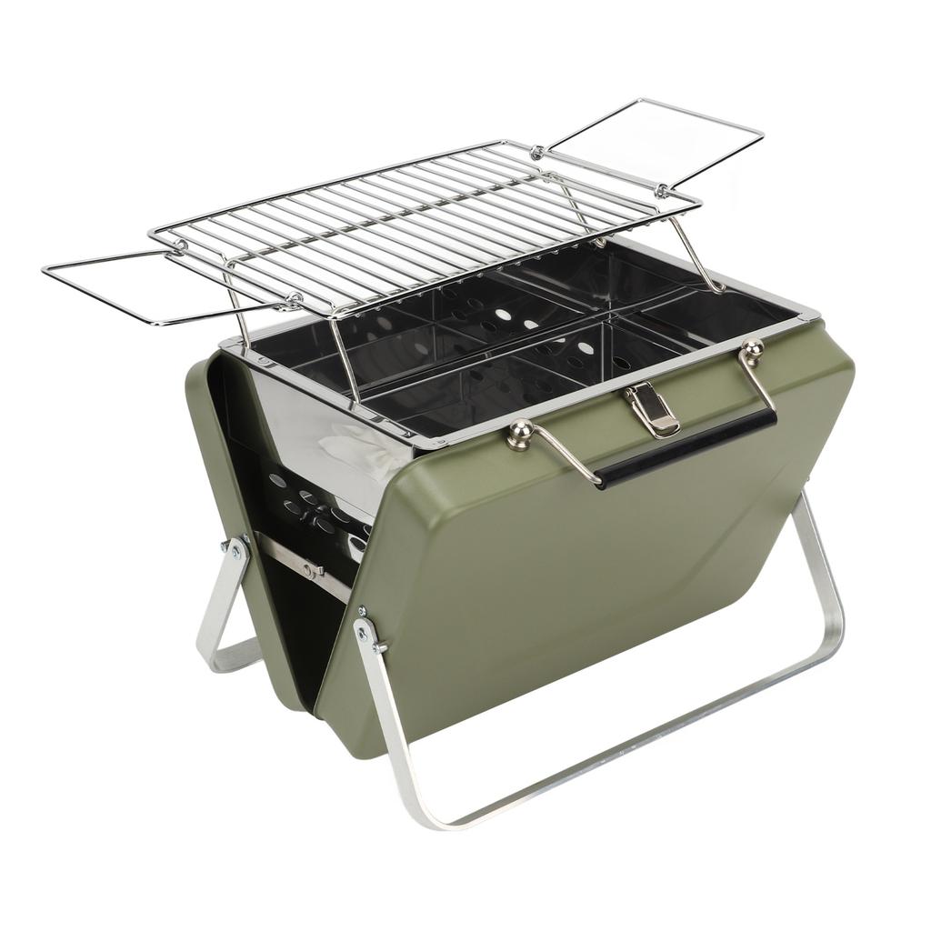 Przenośny grill na węgiel drzewny Składany grill na notebooka na kemping Gotowanie na świeżym powietrzu Piknik na podwórku