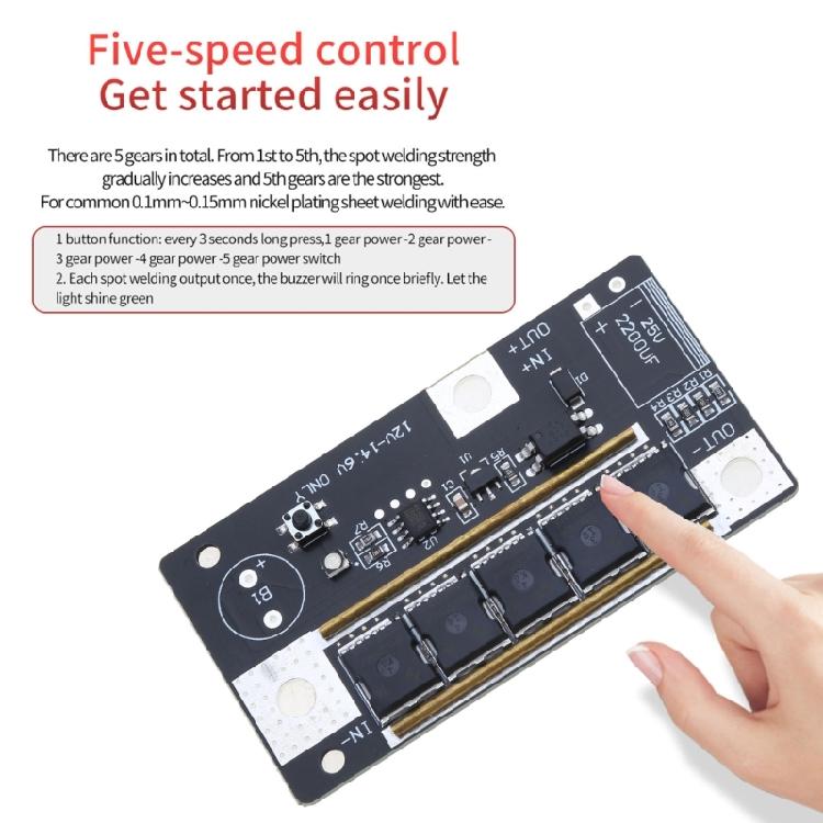 Punktschweißer PCB Leiterplatte 12V 90-150A Batterie Energiespeicher Punktschweißer