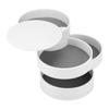Rotatable Jewelry Organizer 4 Layers 360 Degree Rotation Dustproof Round Jewelry Box with Lid for