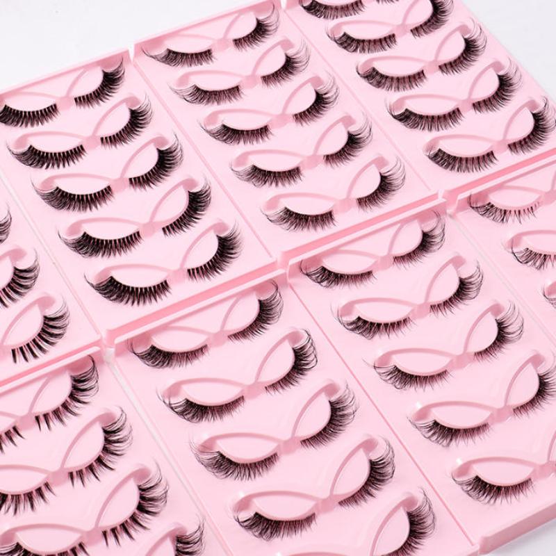 5 Pairs Fox Eye False Eyelashes Eye End Lengthening Long Curling Thick Fluffy All-Match Comfortable Fake False Eyelashes