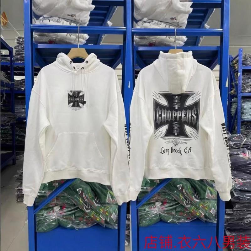 2025 Unisex Oversized Hoodie With Cross Print Vintage Washed Cotton Streetwear