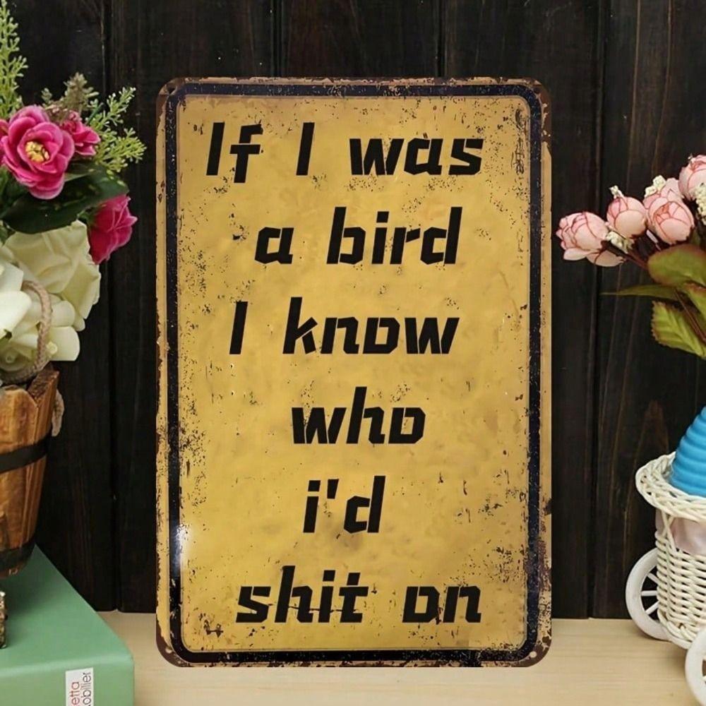 Vintage Metal Poster Wall Art, Sarcastic Garage Decor Sign
