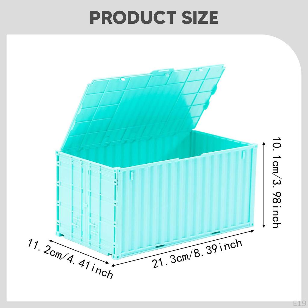 Mini Desktop Storage Box Shaped Like A Container, Large Capacity, Practical And Unique, with