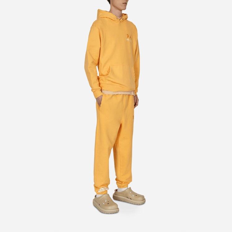Air Jordan X Union Crossover Casual Pullover Solid Color Logo Hooded Long Sleeves Asia Edition Unisex Yellow Men's DJ9525-771