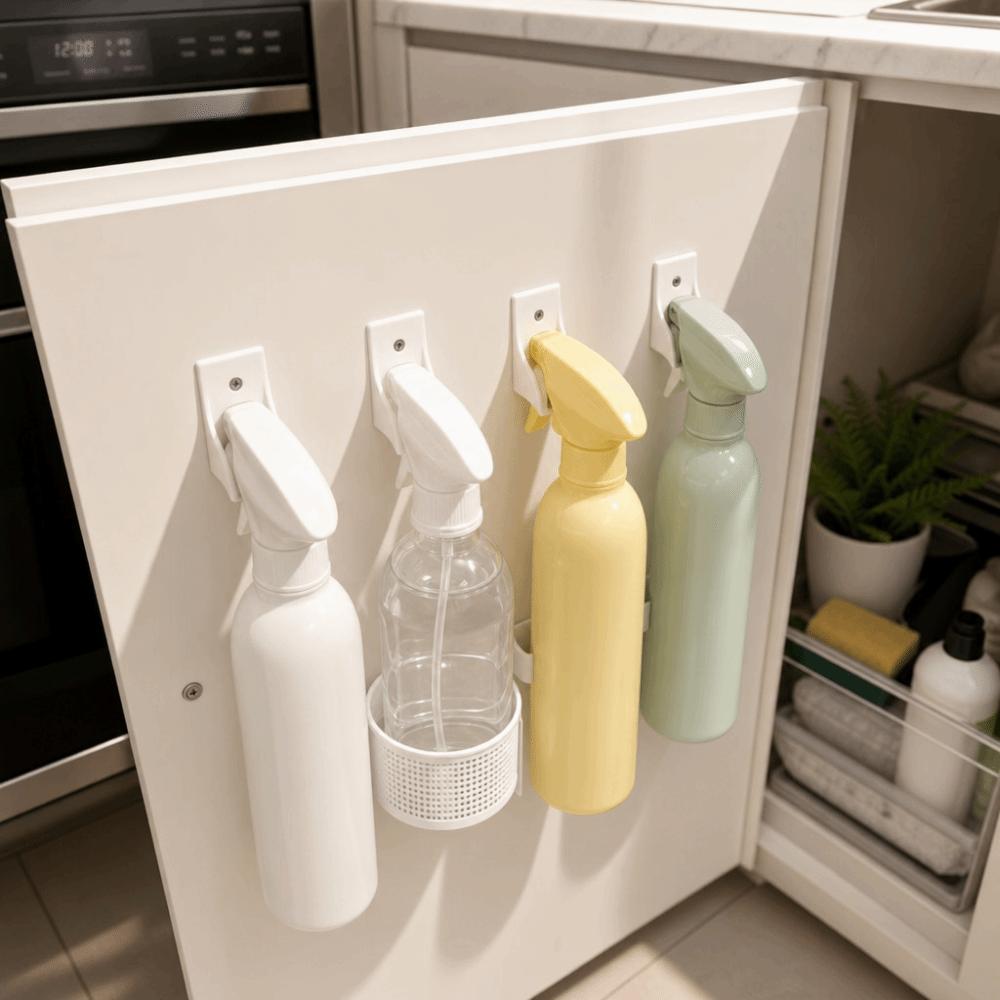 4Pcs Multifunctional Spray Bottle Racks Easily Install Storage Rack Bathroom