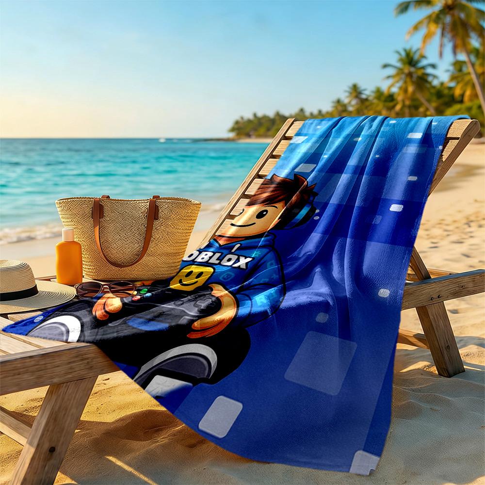 Roblox Strandtuch Hohe Saugfähigkeit & Schnelltrocknend Bequem Leicht Geeignet für Sport, Reisen, Schwimmen, Yoga, Badezimmer, Strand Und Pool