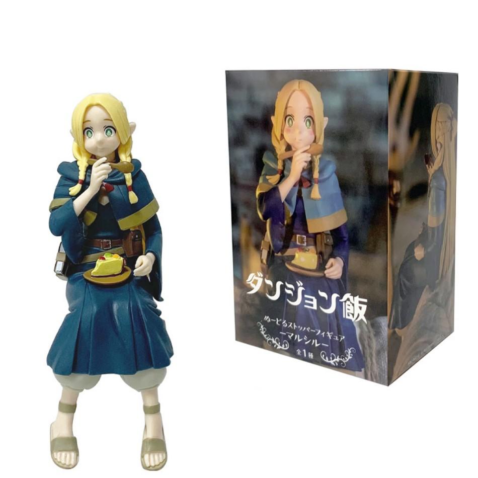 1-2pcs Delicious in dungeon sitting marcille laios toughen figure macaroni cork 13-19cm table car ornaments anime model gifts