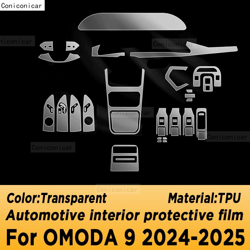For OMODA 9 2024 2025 Panel Dashboard Navigation Automotive Interior Protective Film TPU Anti-Scratch Accessories