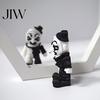 Unique Horror Film Fan Gifts 3D Printed Black And White Clown Ornament, Creative Statue, Detailed Sculptures Mini Figurine for Home Office Halloween