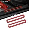 Inner Door Air Vent Trim Cover Frame for Ford Mustang 2015- Red Carbon Fiber