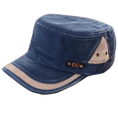 Rahat Düz Üstlü Tuval Beyzbol Şapkası Renk Bloklu Vintage Unisex Şapka