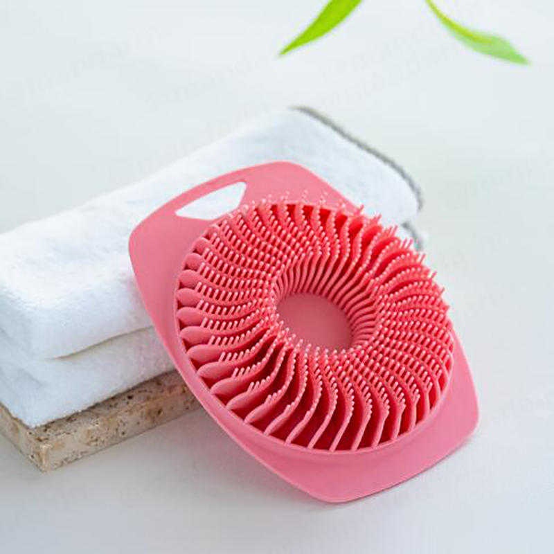 Silicone Shampoo Brush Shower Scalp Massager Self-Cleaning Essential Shampoo Tool Bathroom Brush