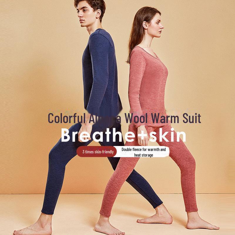Men's Camel Hair Thermal Underwear for Cold Weather - Ideal for Middle-Aged and Elderly in Autumn