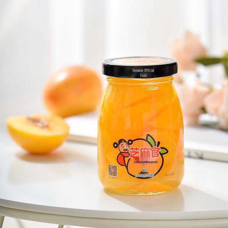 Zhima Officer Sweetened Yellow Peach Cans