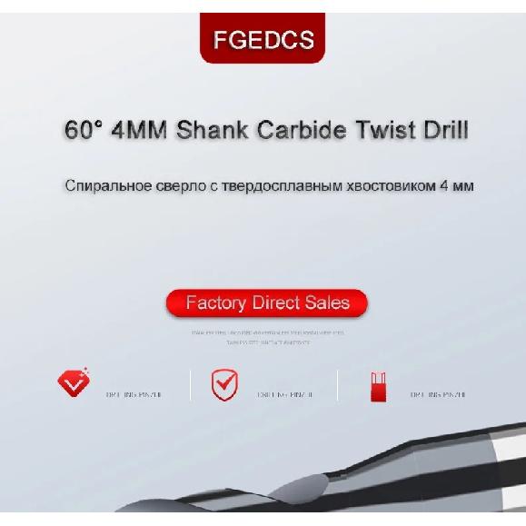 Solid Carbide Drill 0.4 To 1.66mm Micro Mini Bits CNC Metal Hole Machining Tools for Aluminum Steel Twist Drill Bits D4MM Shank