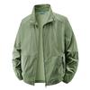 Popular Men's Two Open Sunscreen Clothing Summer Light and Breathable Men's Skin Clothing Men's Stand-Up Collar Outdoor Jacket