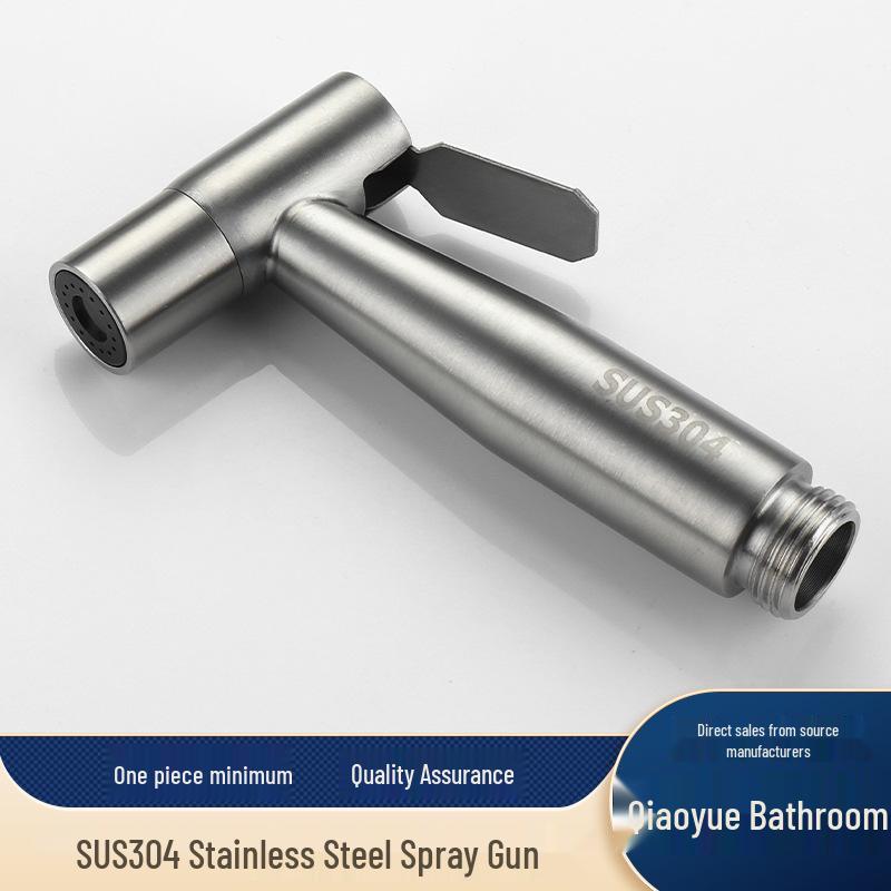304 Stainless Steel Handheld Bidet Sprayer Set - No-Drill Pressurized Toilet Washer 304 Stainless Steel [Spray Gun]