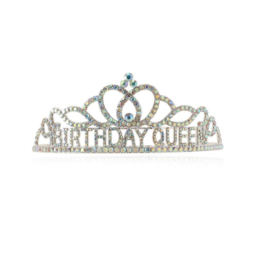 Pettine per capelli con corona da Regina del Compleanno in strass