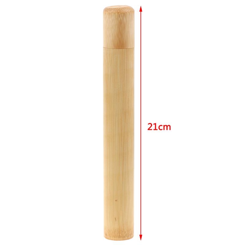 Toothbrush Wooden Case Tooth Brush Soft-Bristle Bamboo Fibre Holder Handle Tube