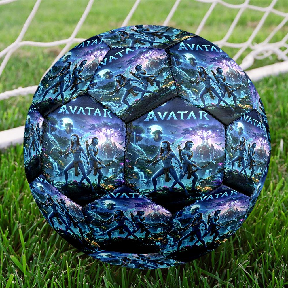 Avatar Print Size 5 Soccer Ball, Standard Match Football for Sports Game and Team Practice, Ideal Gift for Soccer Fans