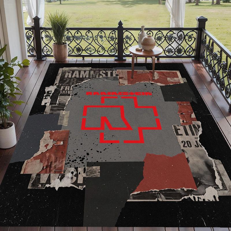 Soft Floor Carpet Rammstein Pattern Area Rug Decorative Mat For Home Room Decoration