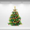 Weihnachtsbaum mit hängender Kugelform Selbstklebender Wandaufkleber Weihnachtsdeko