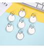50 Pieces Metal Rimmed for Key Tags Round Paper Tags with Metal Rings White Label for Car Keys and Door Keys 31mm White