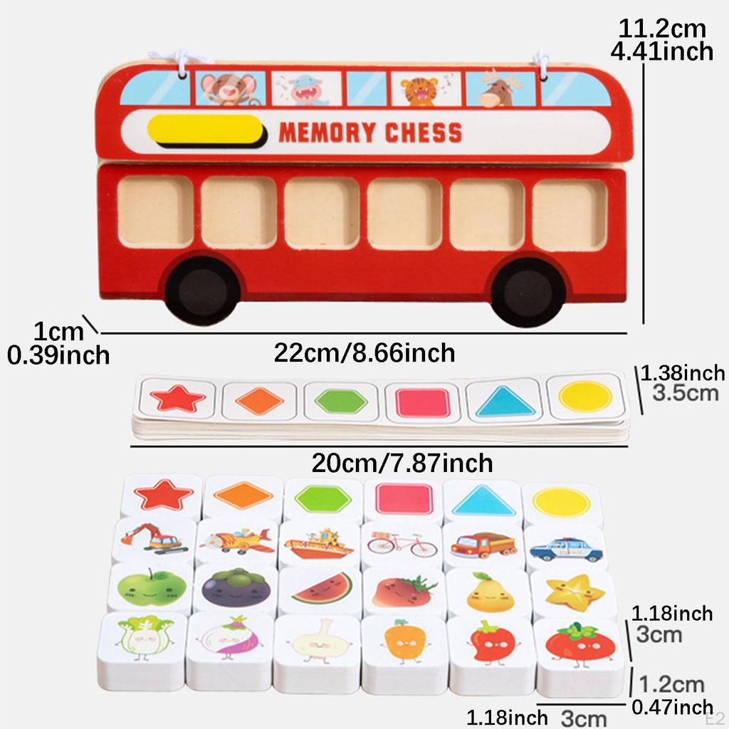 Wooden Sorting Toy Matching Memory Game Sturdy Educational Portabe Creative Learning Activities