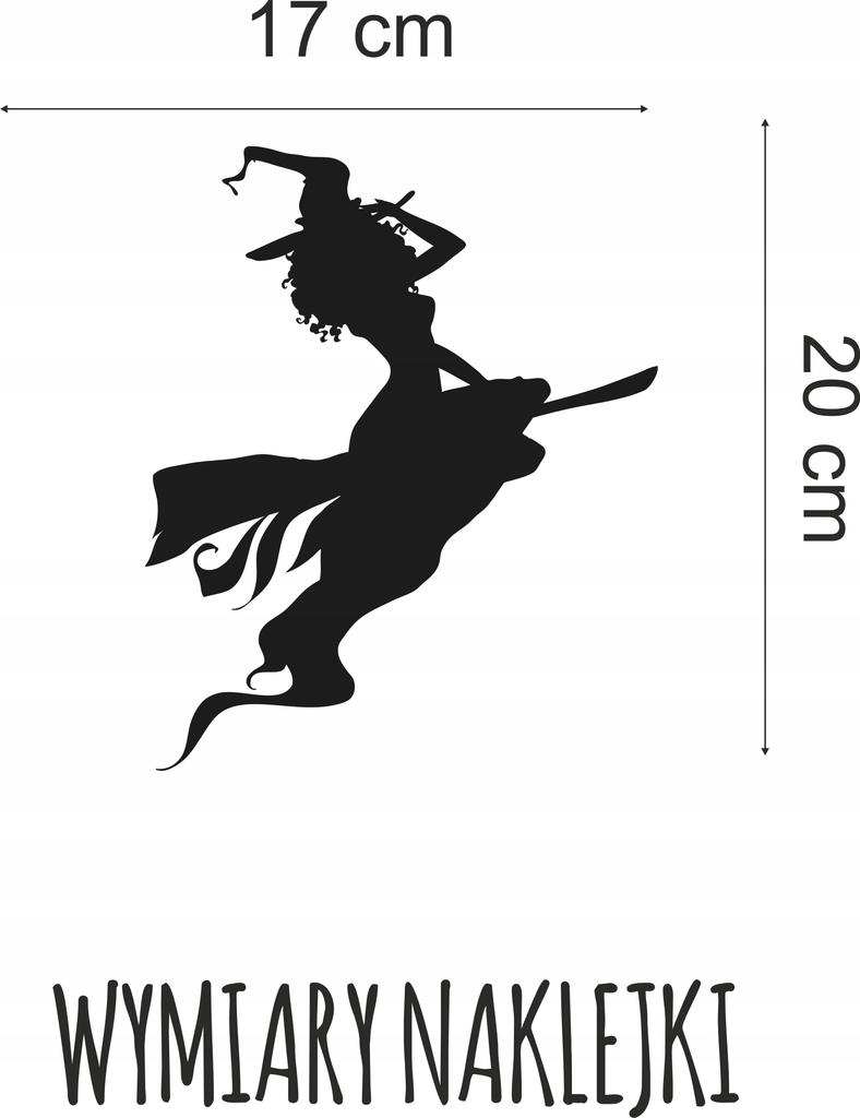 Large Halloween Sticker Witch On a Broomsticker Witch Window NH_007