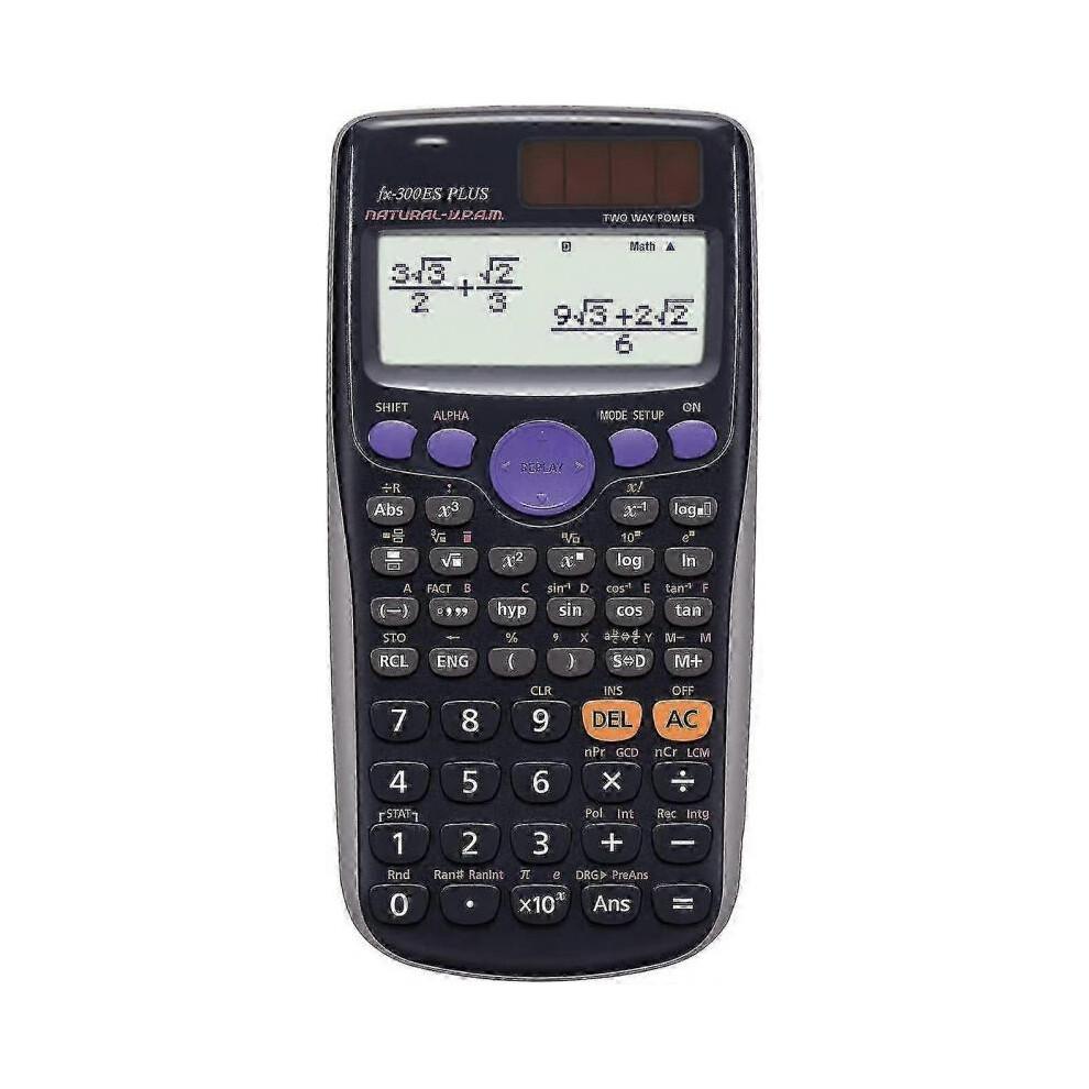 Fx-82ES Plus Scientific Calculator for Schools - Black, Math Functions, Engineering, High School & College