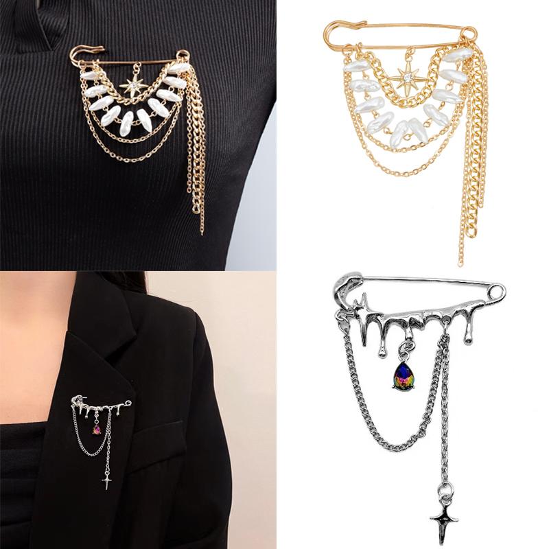 Fashion Irregular Tassel Chain Brooch For Women Multi-Functional Pants Chain Charm Versatile Accessory Jewelry Waist-Shaping Fix