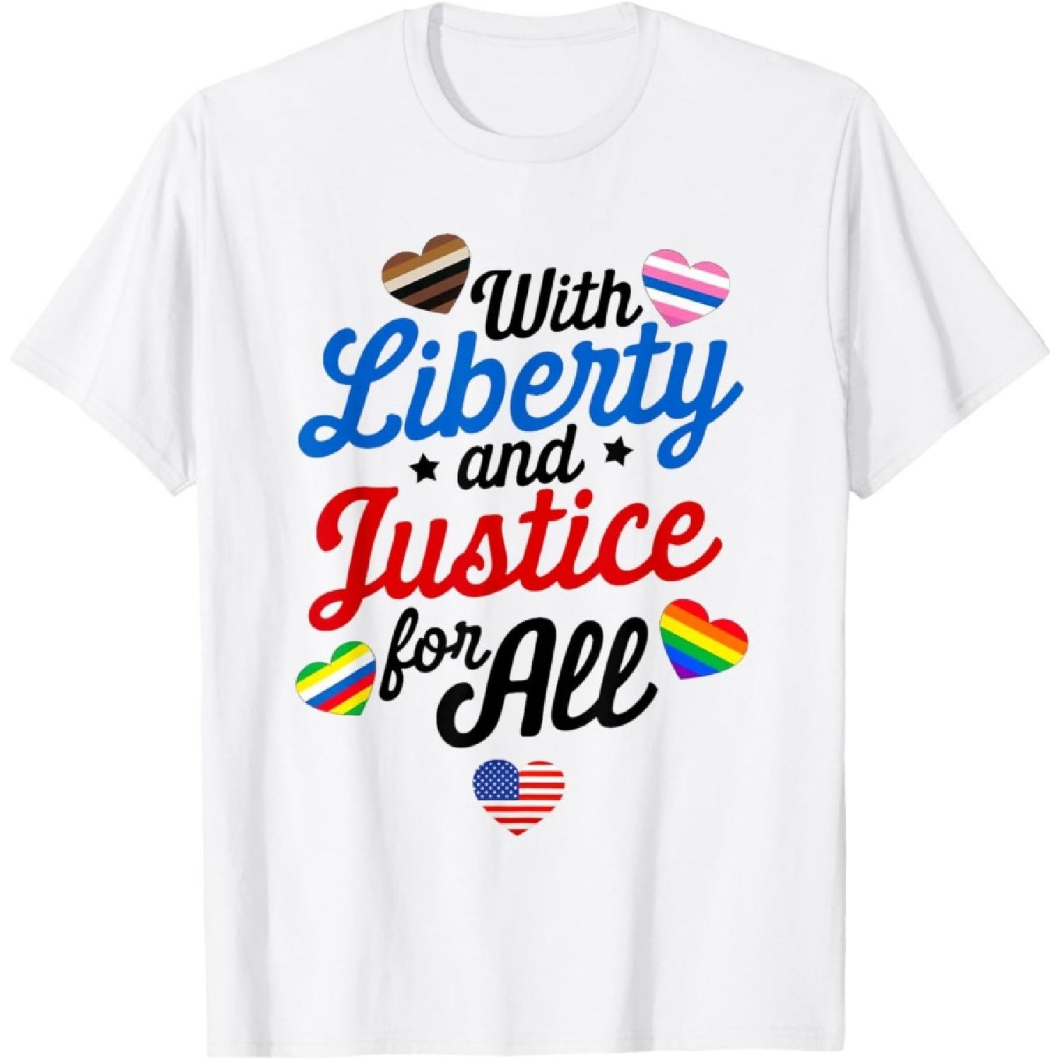 With Liberty And Justice For All, Fundamental Rights T-Shirt XXXXXL белый