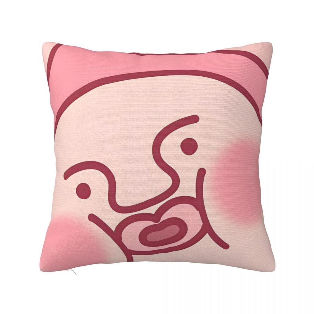 K-Kobito Zukan Peach Pillow Cover Fashion Pillow Case For Wedding Party Home Decor Cushion Cover Square Graphic Pillowcases Gift