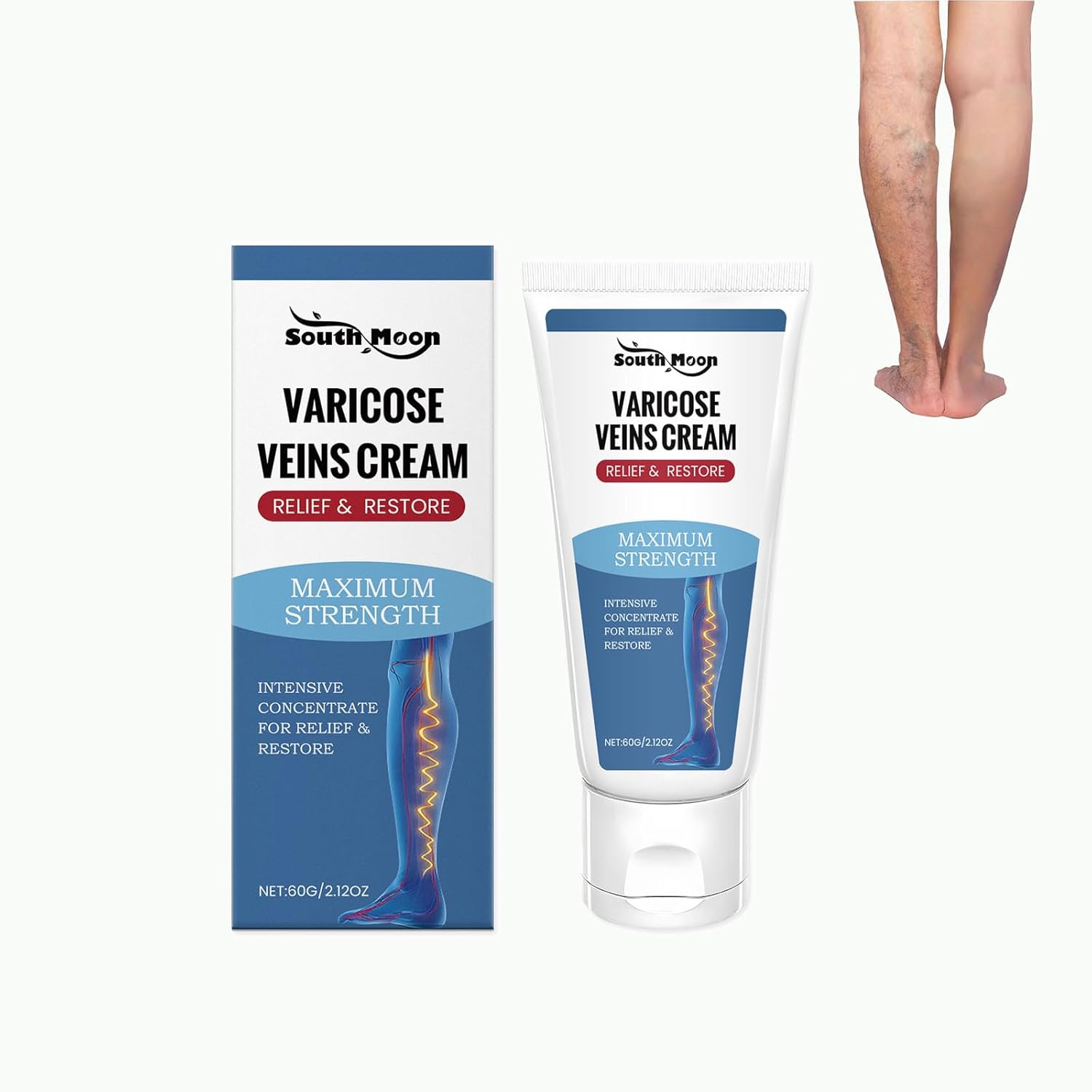 

Крем для лимфодренажного массажа Крем от варикозного расширения вен для ног Крем улучшает кровообращение и уменьшает тяжесть Успокаивающий 60 г/2,12 унции