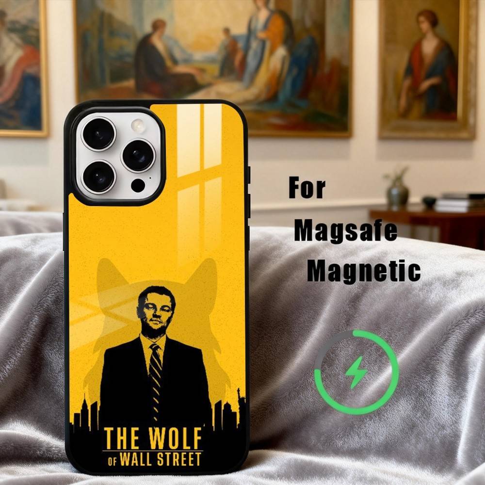 T-The W-Wolf of W-Wall S-Street Phone Case For iPhone 17,16,15,14,13,12,Plus,Pro,Max for Magsafe Magnetic Wireless Charging