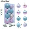 24/8PCS Glitter Painting Xmas Balls Set Christmas Tree Hanging Pendants Ball New Year Party Ornaments Home Decoration Supplies