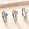 Shinny Round Zircon Stainlesss Steel Ring Women Luxury Minimalist Geometric Trendy Finger Rings Wedding Zircon Gift Wholesale