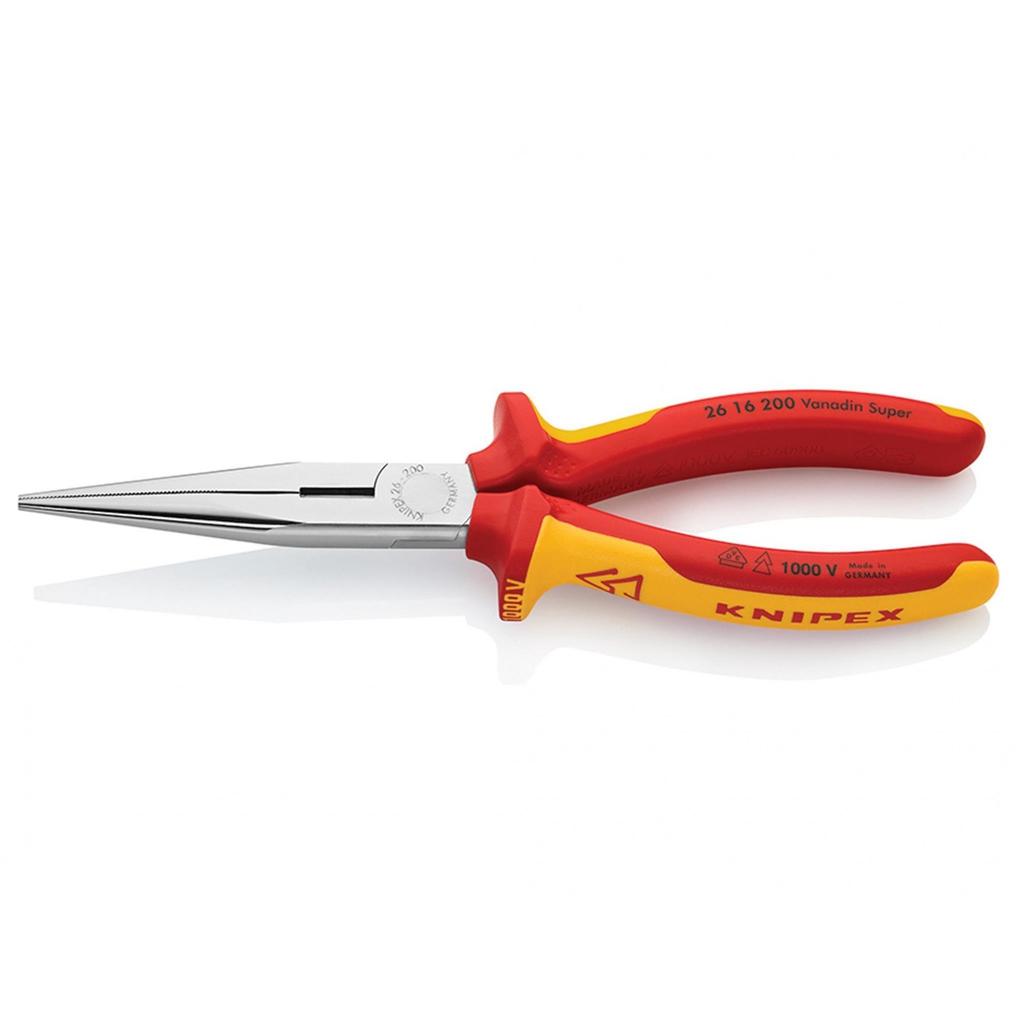 Knipex Vde Long Snipe Nose Side Cutting Pliers 200mm