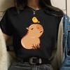 Clothes Girl Capybaras T Shirt Female Casual Top Clothes Funny Capybara Tshirt Women T-Shirt Capibara Cartoons