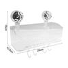 Space-Saving Rack Shower Storage Basket Thickened PET Material Compatible With Smooth Surfaces Large Capacity Suction Shelf