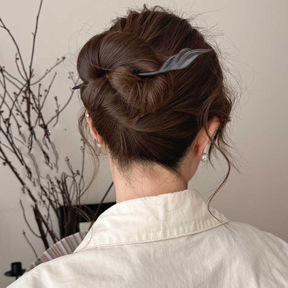 Wooden Sandalwood Hair Stick Wood Hanfu Headwear Chinese Style Hairpin  Hair Sticks for Long Hair