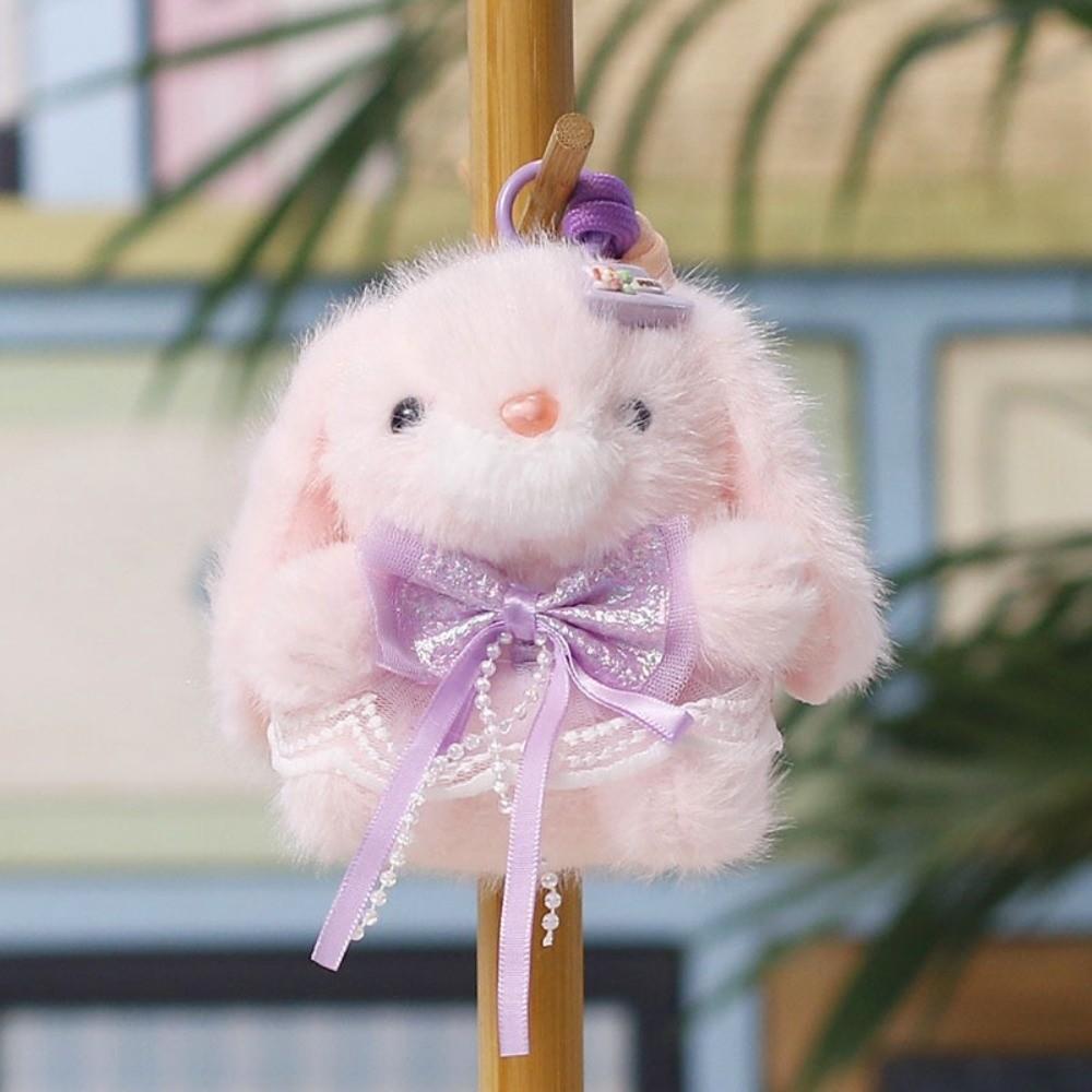 Kawaii Bunny Doll Pendant Ornaments Car Key Ring Key Ring Rabbit Plush Toy Keychain Pendant