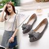Spring New Single Shoes Women's Shoes Pointed Shallow Mouth Flat Heel Flat Bottom Bow