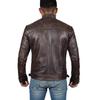 New autumn men's stand-up collar PU leather jacket locomotive jacket slim casual jacket trendy leather jacket