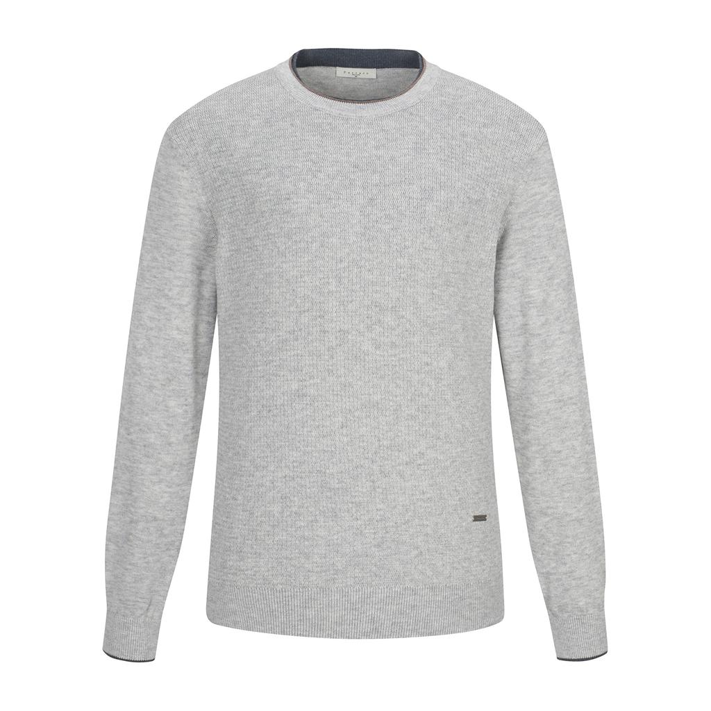 FERRAROMILANO Double Collar Round Sweater L/Grey (Amserd30132)
