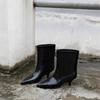 European and American Style Big Tube Minimalist Style Long Boots Women's 2025ins Wind Pointed Retro Knight Boots Thin Heel Thin Boots