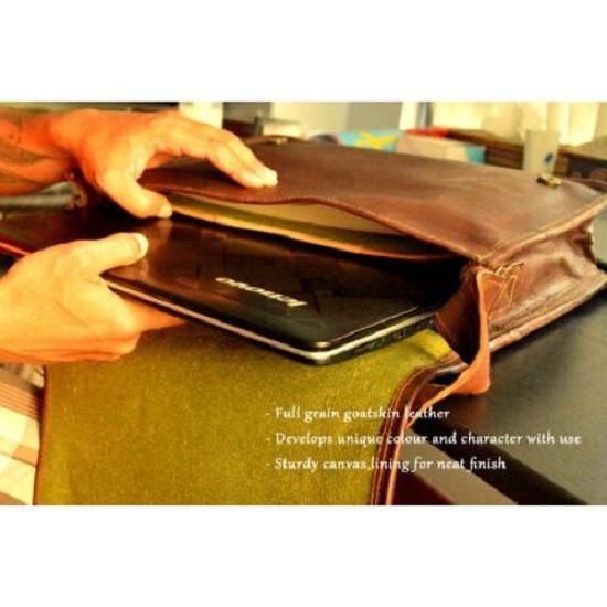 Vintage Men's Leather Messenger Shoulder Satchel Laptop Office Briefcase Bag