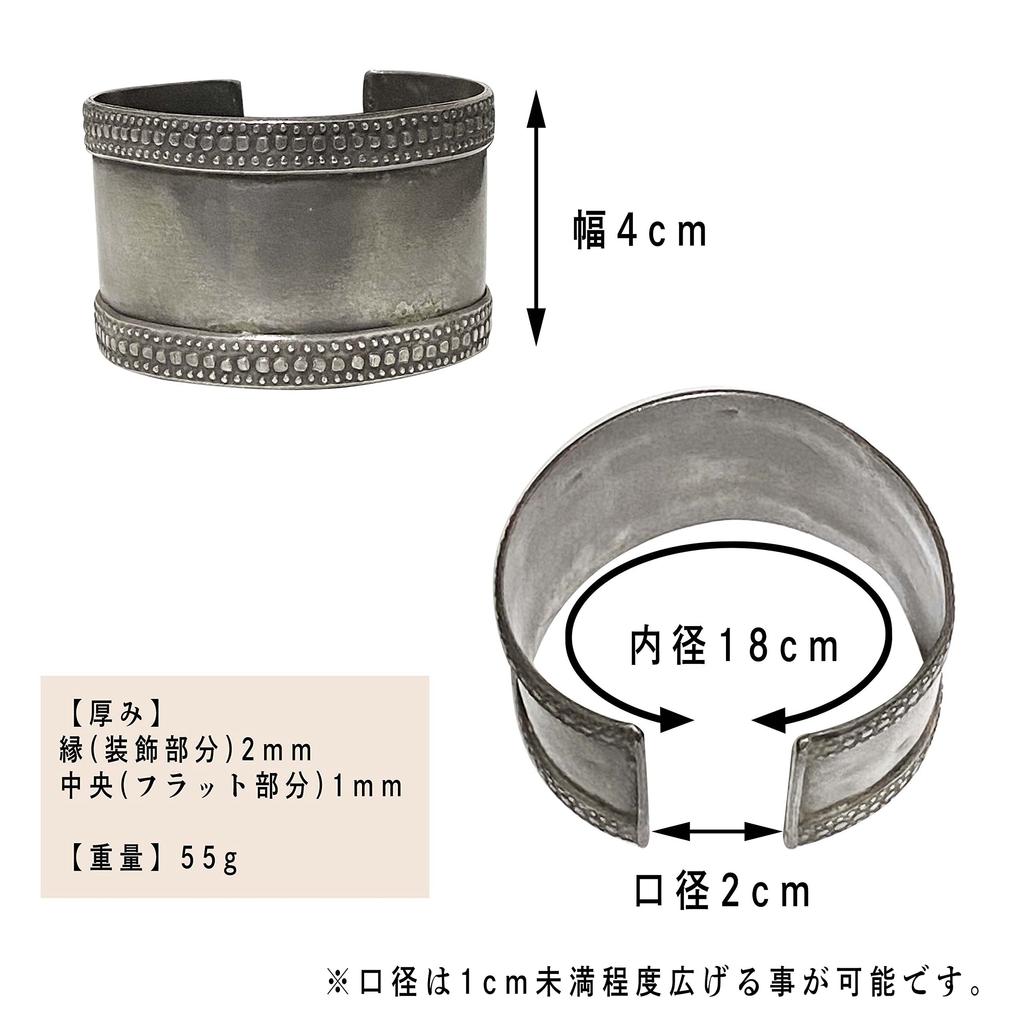 Karen Silver Karen Tribe Wide Gladiator Bangle SILVER925 Ethnic Accessory Asian Ethnic Silver Bangle Tropical Jewelry Silver Bangle Ancient Asia Roman