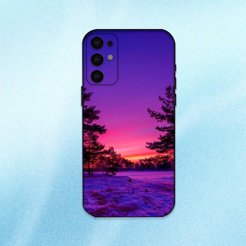 natural scenery Phone Case For Samsung S25,24,23,22,30,21,10,9,Ultra,Plus,Lite Soft Black Case