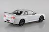 AOSHIMA The Snap Kit Series Nissan R34 Skyline White Color Coded Plastic Model 1/32 GT-R 11-B